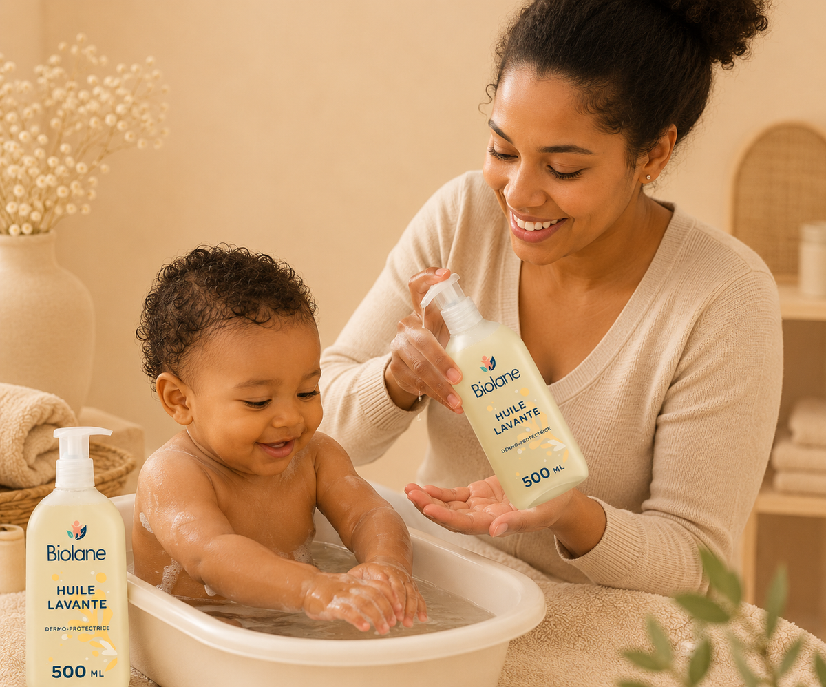 Biolane Cleansing Oil – Gentle Care for Dry Baby Skin