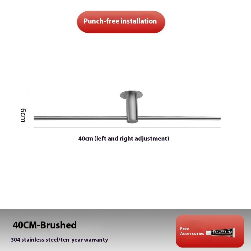 Stainless Steel Punch-Free Towel Rack – Wall Mounted