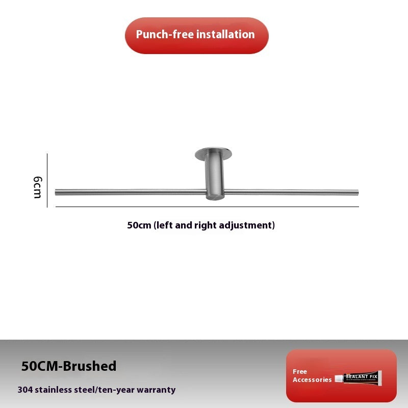 Stainless Steel Punch-Free Towel Rack – Wall Mounted