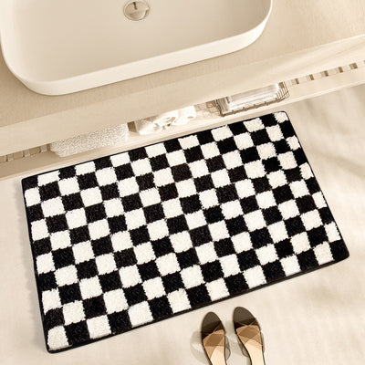 PlaidGrip Bathroom Mat – Absorbent & Anti-Slip