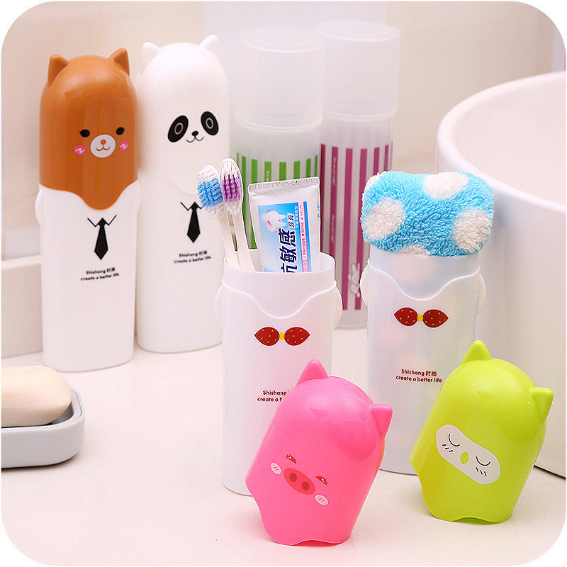 Creative Travel Portable Toothbrush Cup Cartoon