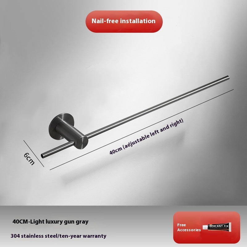 Stainless Steel Punch-Free Towel Rack – Wall Mounted