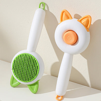 Self-Cleaning Pet Grooming Brush – Dog & Cat Hair Remover