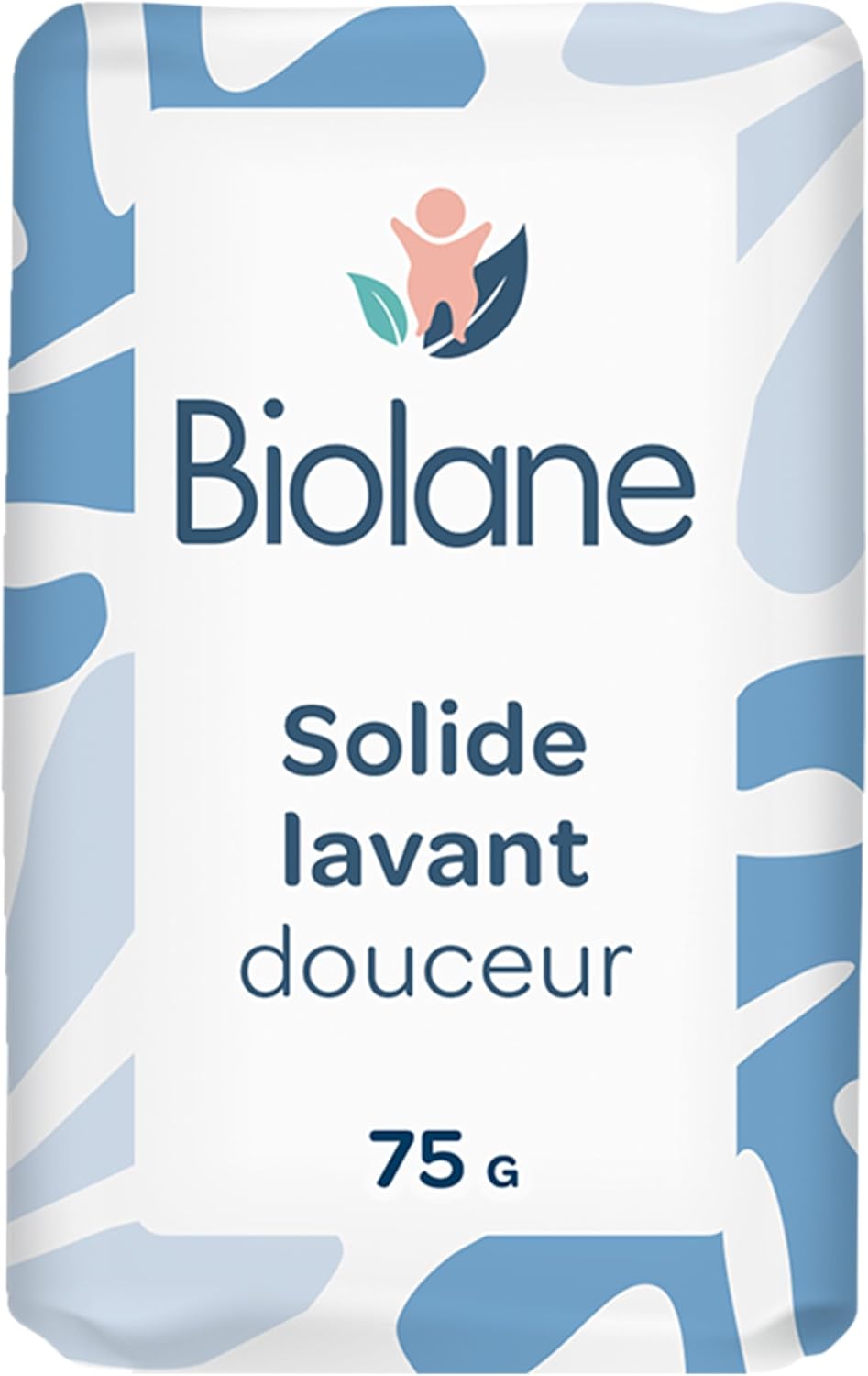 BIOLANE - Solide Lavant Douceur - Bain Bébé - 95% d'Origine Naturelle -75g - Corps et Cheveux - Sans savon