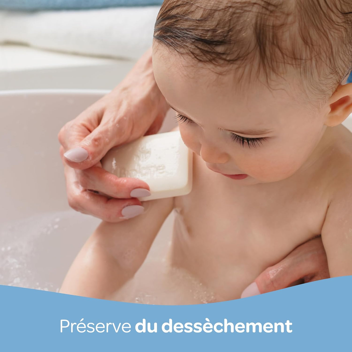 BIOLANE - Solide Lavant Douceur - Bain Bébé - 95% d'Origine Naturelle -75g - Corps et Cheveux - Sans savon