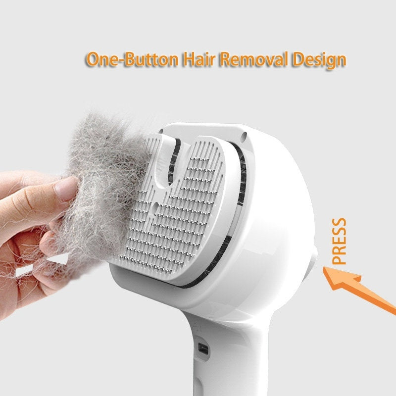 Self-Cleaning Pet Grooming Brush – Hair Remover & Dematting Comb