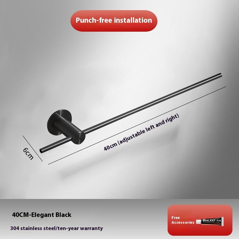 Stainless Steel Punch-Free Towel Rack – Wall Mounted
