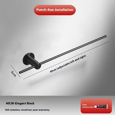 Stainless Steel Punch-Free Towel Rack – Wall Mounted