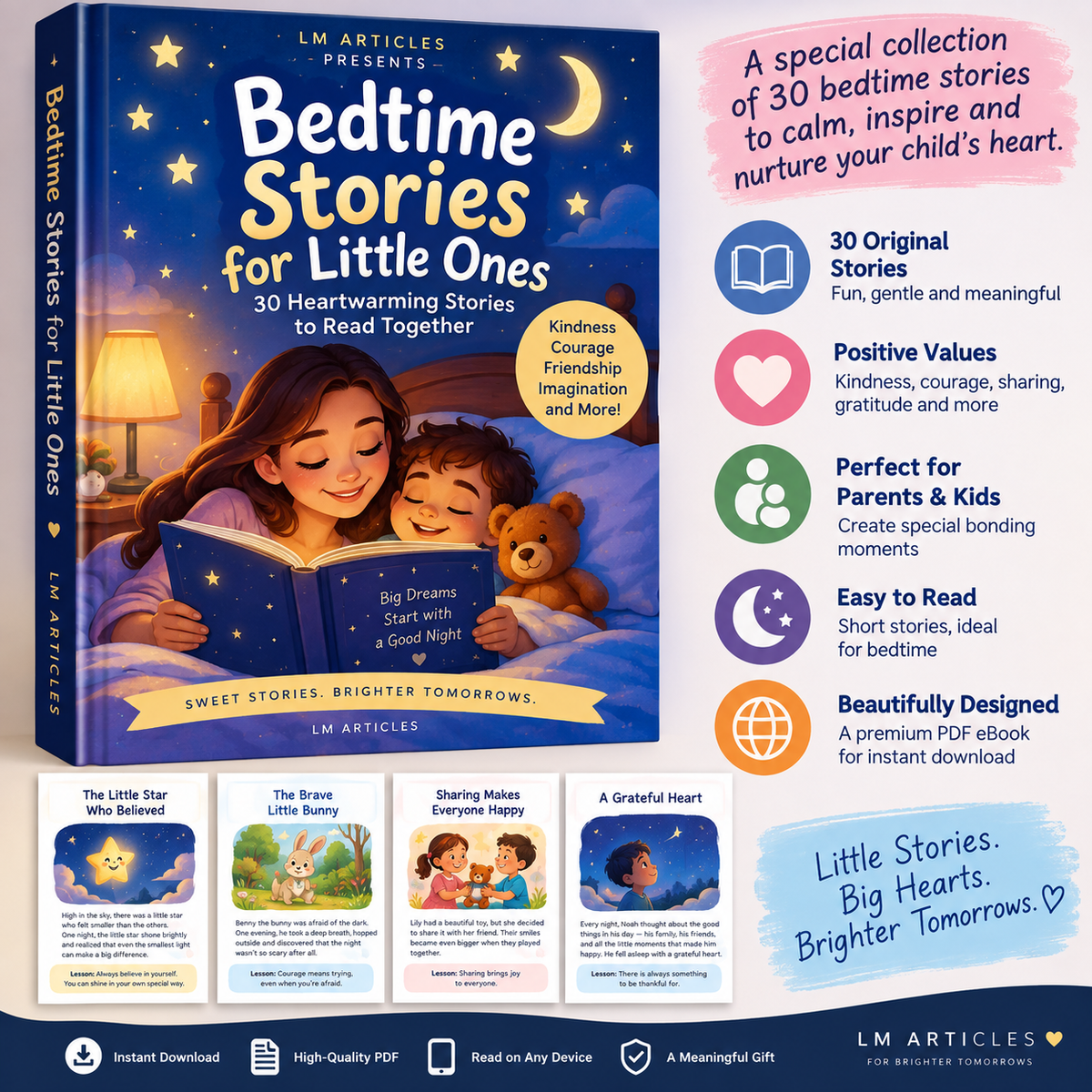 Bedtime Stories for Little Ones - 30 Heartwarming Stories by LM Articles