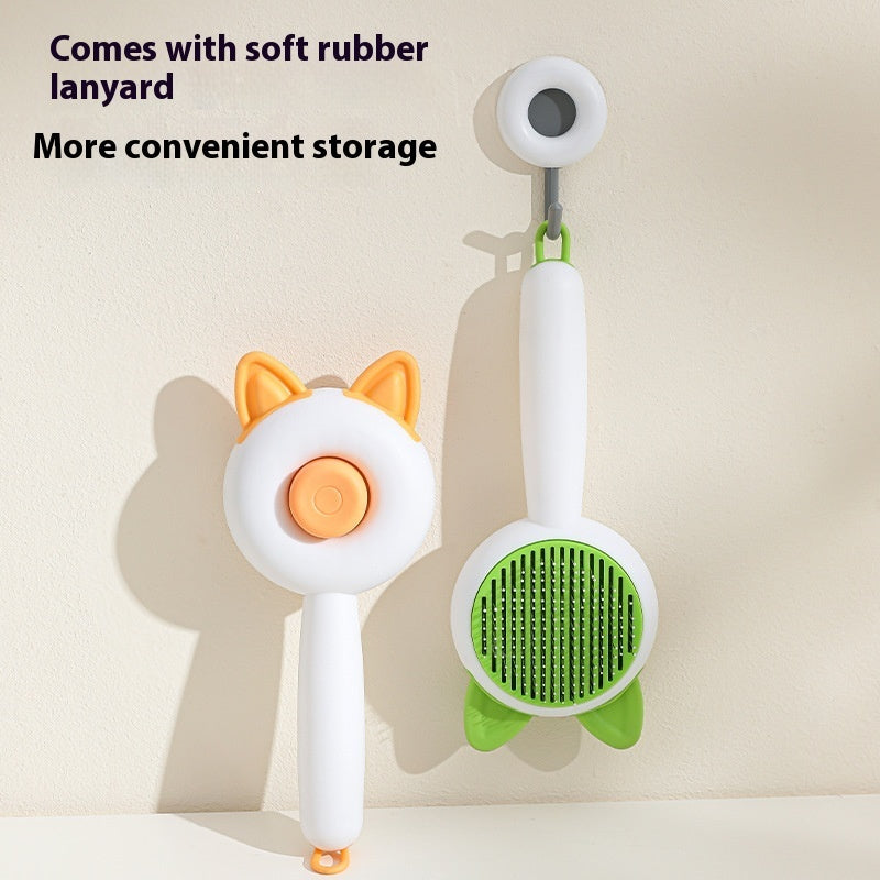 Self-Cleaning Pet Grooming Brush – Dog & Cat Hair Remover