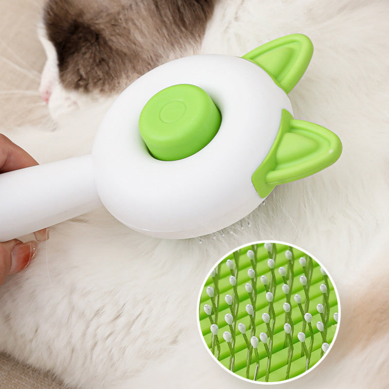 Self-Cleaning Pet Grooming Brush – Dog & Cat Hair Remover