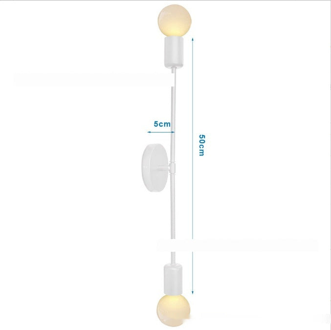 Creative Bedroom Corridor Aisle Lamps Bedside Hotel Double-headed Wall Lamp