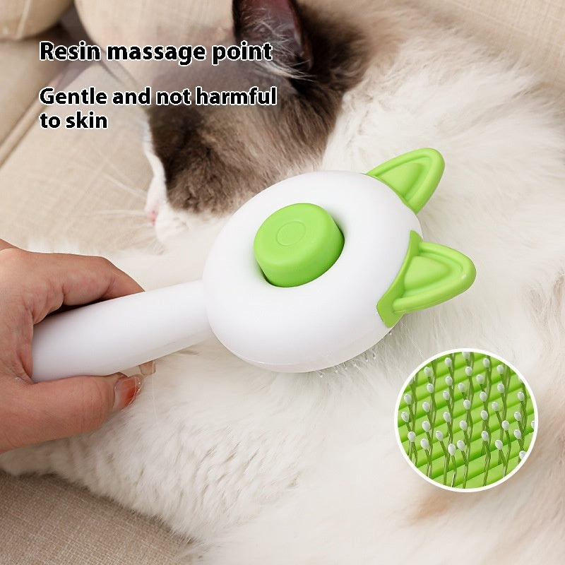 Self-Cleaning Pet Grooming Brush – Dog & Cat Hair Remover