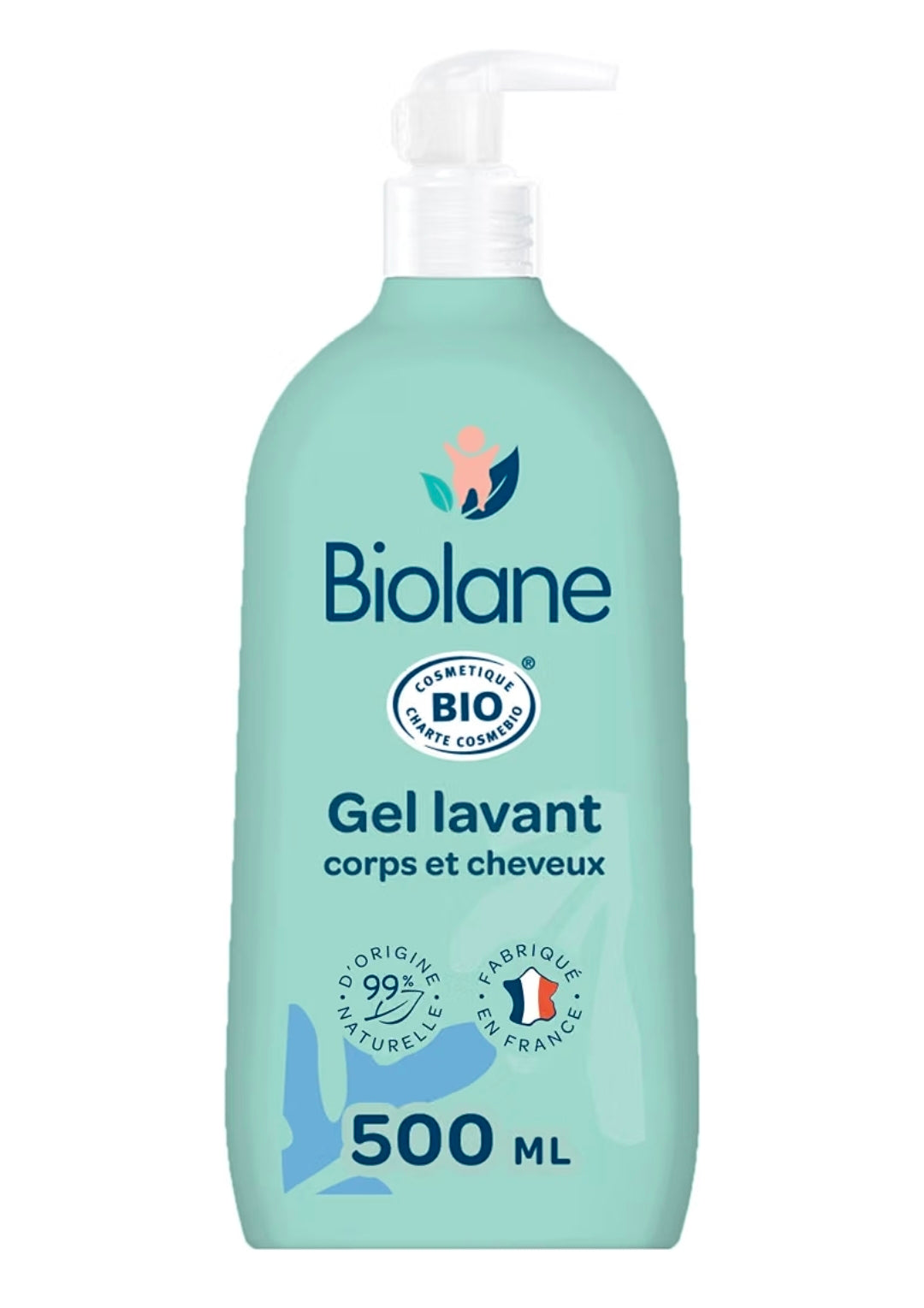 Biolane Organic Baby Cleansing Gel – Gentle Head-to-Toe Care, 500 mL