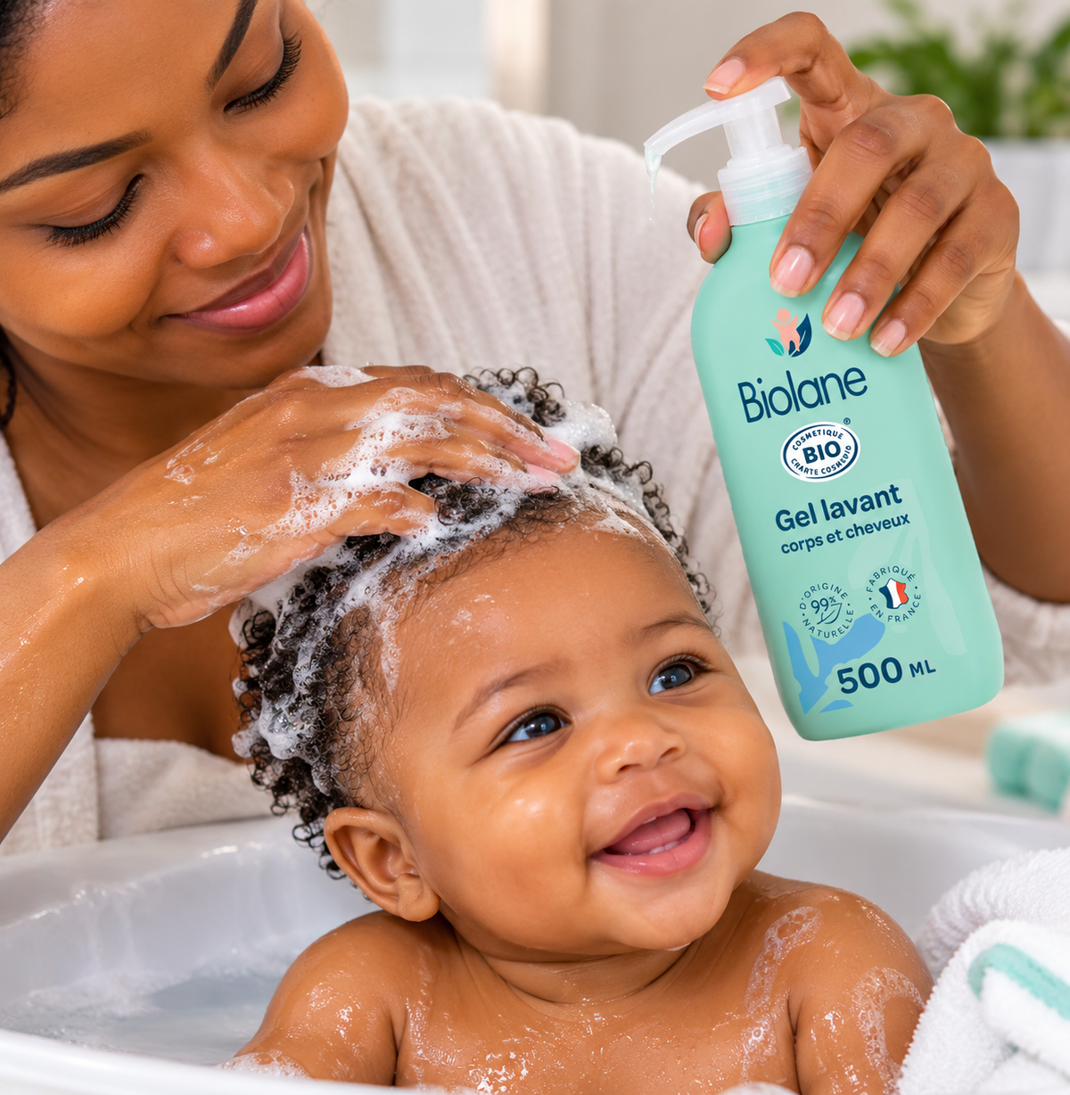Biolane Organic Baby Cleansing Gel – Gentle Head-to-Toe Care, 500 mL