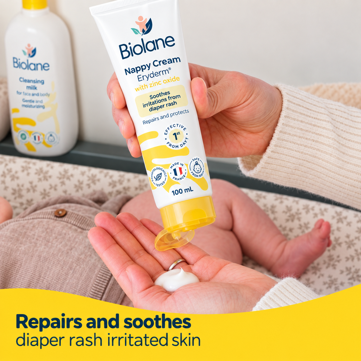 Biolane Eryderm Diaper Rash Cream – Soothes, Protects & Repairs Baby’s Skin 👶💛