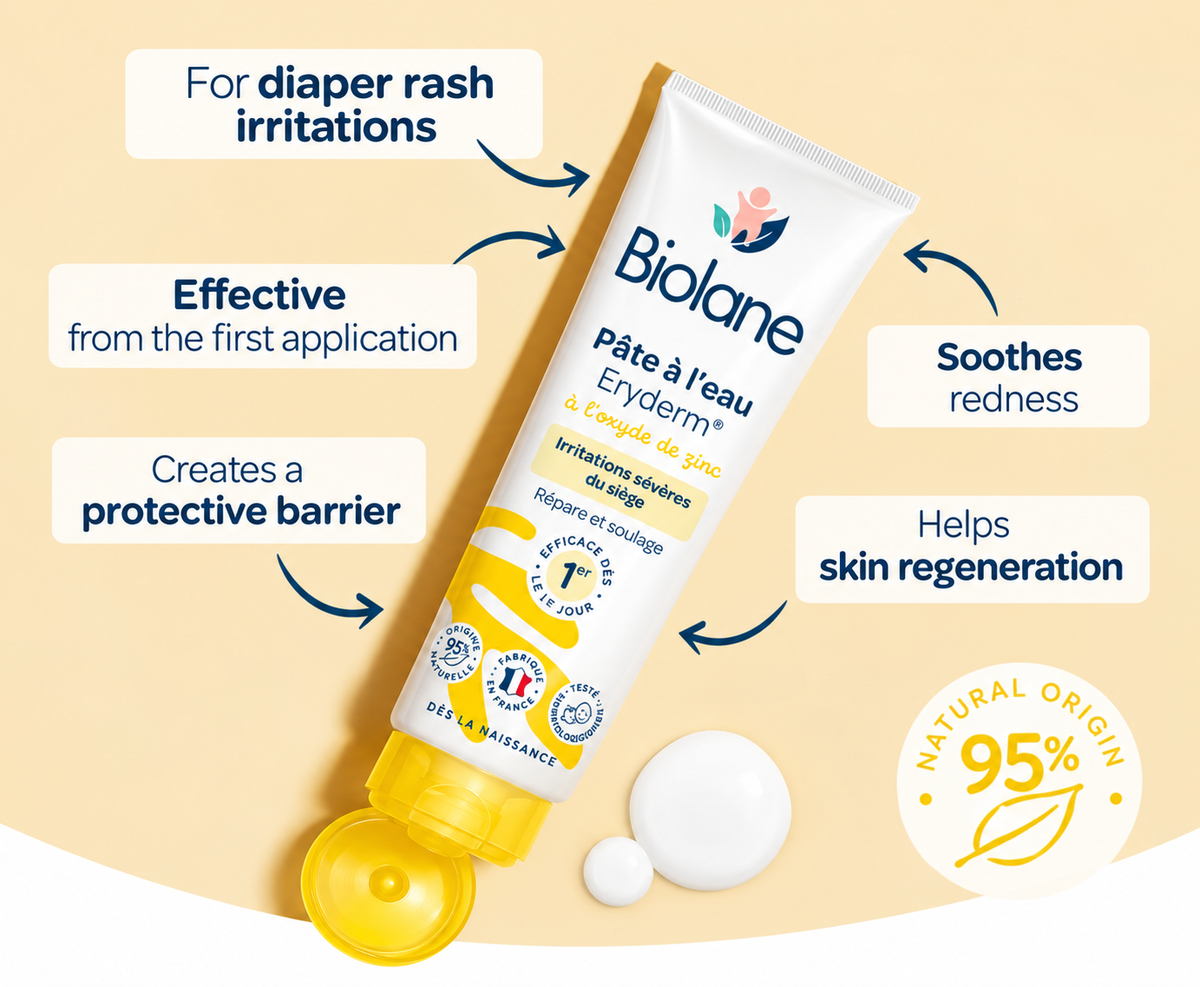 Biolane Eryderm Diaper Rash Cream – Soothes, Protects & Repairs Baby’s Skin 👶💛